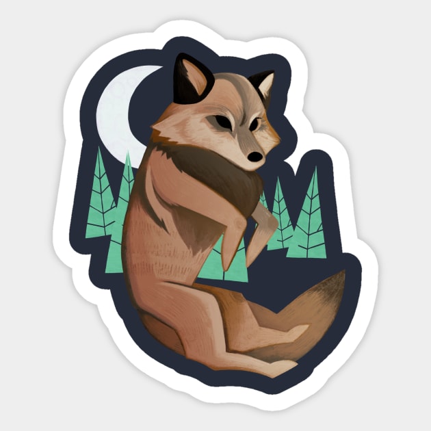 Wolf Sticker by Blanquiurris